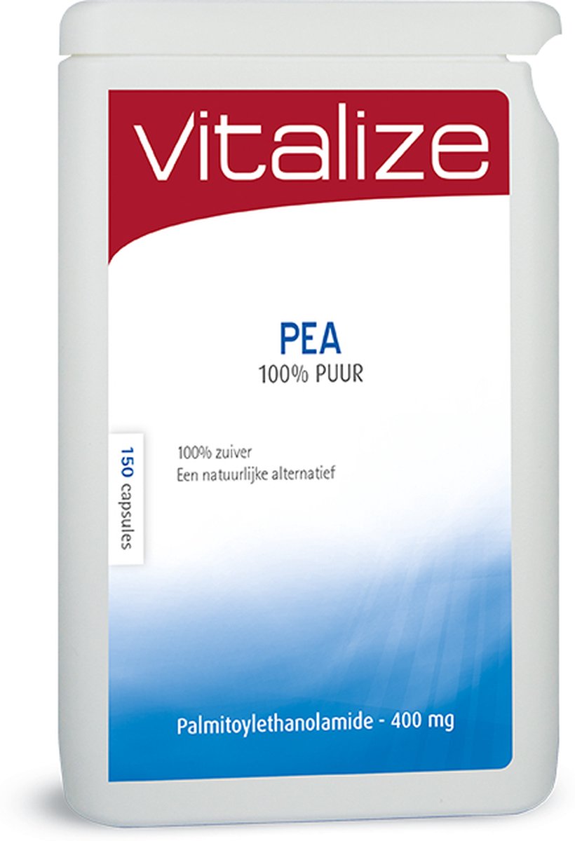 Goedkoopste Vitalize PEA 100 Puur 150 capsules | Lichaamseigen stof, effectief en veilig - 400 mg Pure PEA () zonder toevoegingen