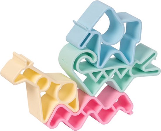 dëna 4-delige Speelgoedset Pastel dieren silicone van Dena. — afbeelding 4