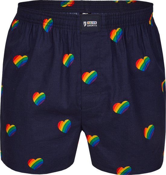 Happy Shorts Boxer Large Pride Rainbow Hartjes - L