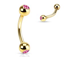 Piercing steentje roze - LMPiercings