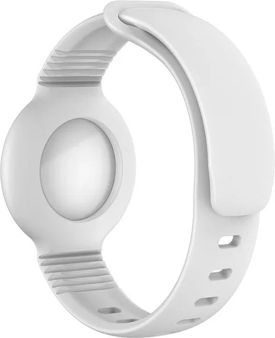 Consumerce® Premium Siliconen Armband geschikt voor Apple AirTag voor Kinderen Wit