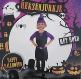 Halloween - Heksenjurk Meisje - Met Hoed - 5-7 jaar