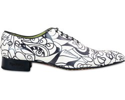 Pepe Milan Veterschoenen Zwart \u0026 Wit Doodle maat 40 - Handgemaakte Schoenen  - | bol.com