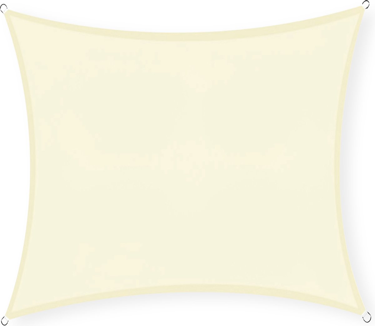Goliving Schaduwdoek - Vierkant zonnezeil - Zonnedoek - Blokkeert UV-straling - 3.6 x 3.6 meter - Creme wit