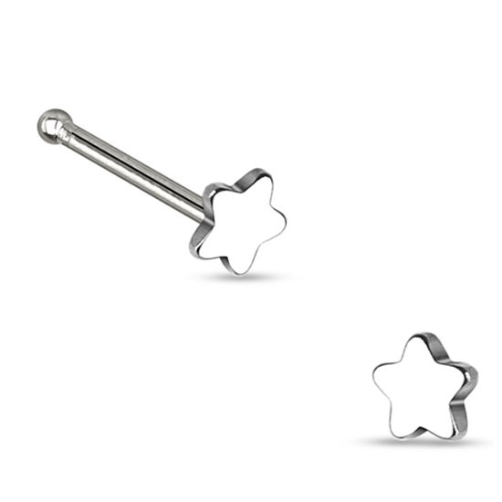 DENI 3 x neuspiercing, rechte steel, goudkleurig, ronde zirkoniasteen