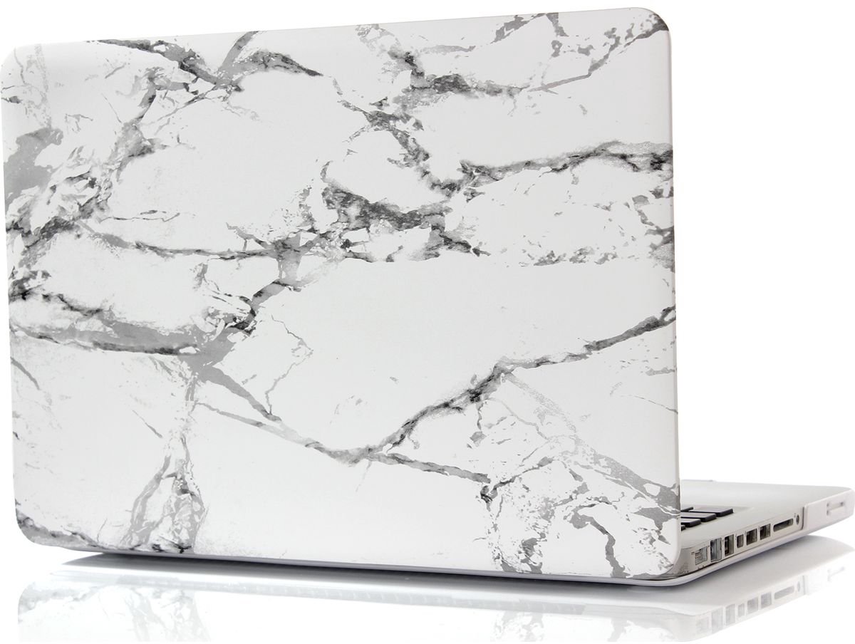 Mobigear Laptophoes geschikt voor Apple MacBook Pro 13 Inch (2008-2012) Hoes Hardshell Laptopcover MacBook Case | Mobigear Marble - Wit - Model A1278