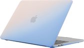 Mobigear Laptophoes geschikt voor Apple MacBook Air 13 Inch (2018-2020) Hoes Hardshell Laptopcover MacBook Case | Mobigear Rainbow Matte - Blauw - Model A1932 / A2179 / A2337