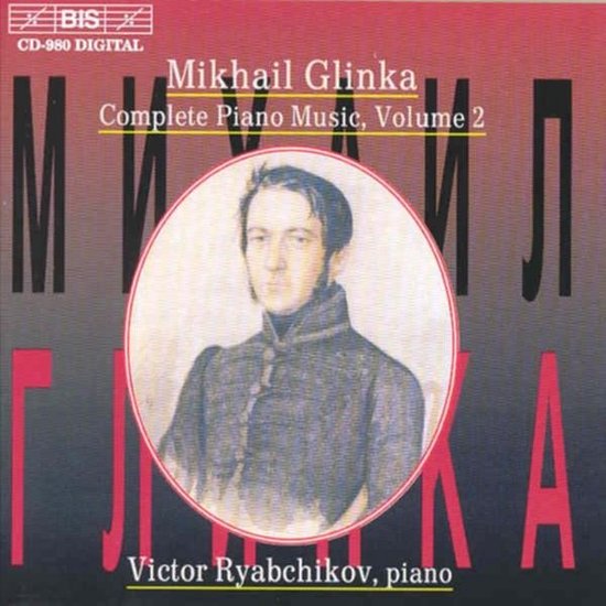 Albumhoes met Mikhail Glinka, Compleet Pianomuziek, Volume 2, door Victor Ryabchikov, piano.