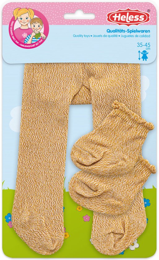 Heless Poppenmaillot En Sokken Polyester Goud 28-35 Cm van Heless — afbeelding 4