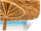 Stickers muraux - Parasol - Plage - Mer - Tropical - 80x60 cm - Film adhésif