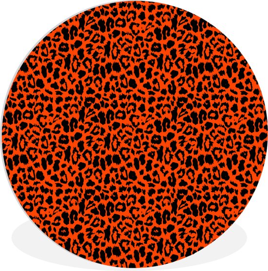 Wall Circle - Wall Circle Indoor - Imprimé Animal - Rouge - Panthère - ⌀ 140 cm - Décoration murale - Peintures Ronds