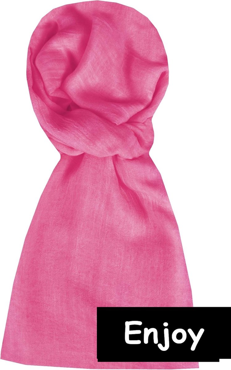 Fuchsia roze sjaal -gemaakt van 100% Bamboe- langwerpig