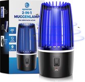 Professionele AyeSense 2 in 1 Muggenlamp - Draadloos – Oplaadbaar - 4000mAh ingebouwde Batterij - Muggenvanger – Insectenlamp– Muggenlamp UV
