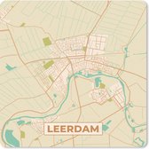 Muismat - Mousepad - Leerdam - Stadskaart - Kaart - Plattegrond - 30x30 cm - Muismatten