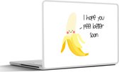 Laptop sticker - 15.6 inch - Beterschap - Quotes - Banaan - 36x27,5cm - Laptopstickers - Laptop skin - Cover