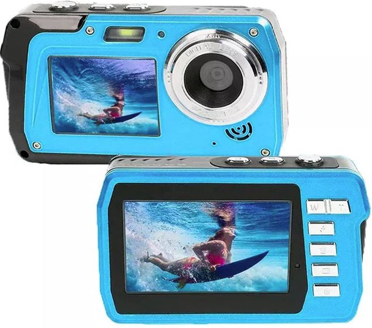 Bol.com 4K | UHD | 56MP | Dubbel Scherm Waterbestendig Digitale Camera | Met 16GB Geheugenkaart aanbieding