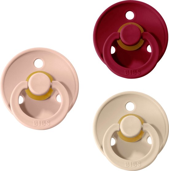 BIBS Fopspenen Maat 3 Set van 3 stuks Baby Pink, Ivory White en