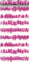 Krijtverf texture vliesbehang horizontale tie-dye shibori streep intens fuchsia roze en mat wit - 148688 ESTAhome
