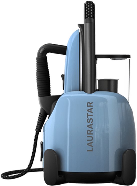 Laurastar Lift Plus Blue Sky Stoomstrijkijzer, 3-in-1 Strijkstation, dat je kleding ontvouwt, Strijkt en reinigt, Hygiënische Stoom, Afneembare watertank, Groenicaal Strijken, Automatische oprolling, Actieve 3D-zool