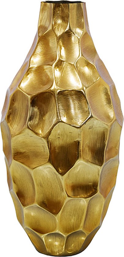 Elegante vaas ORGANIC ORIENT 45cm goud gehamerd design