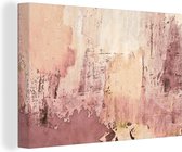 Canvas Schilderij Muur - Paars - Roze - Beton - 120x80 cm - Wanddecoratie