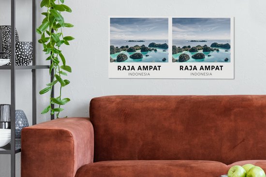 Tableau sur toile Indonésie - Water - Île - 80x40 cm - Décoration murale