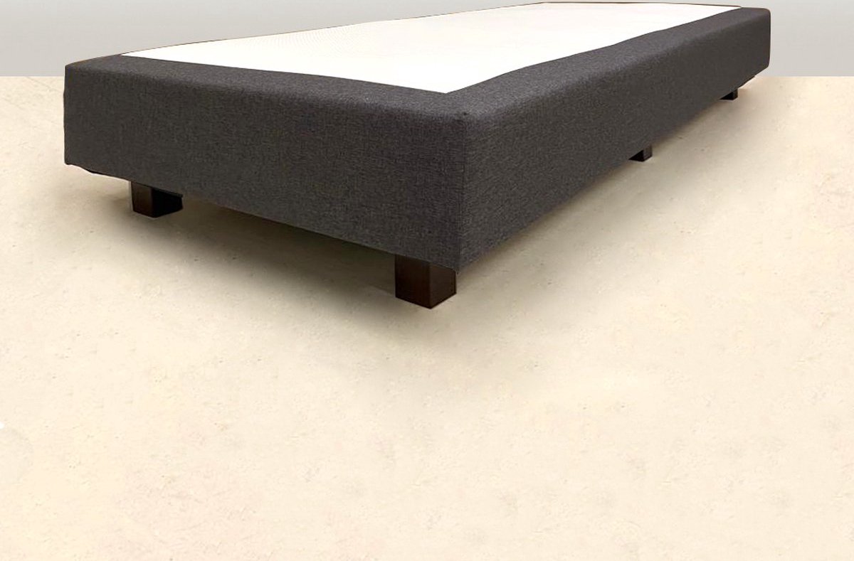 Berkbedding Losse boxspring - BONELLVERING - boxspringonderstel - boxspringbedbodem - zonder matras 90x200 cm - Antraciet