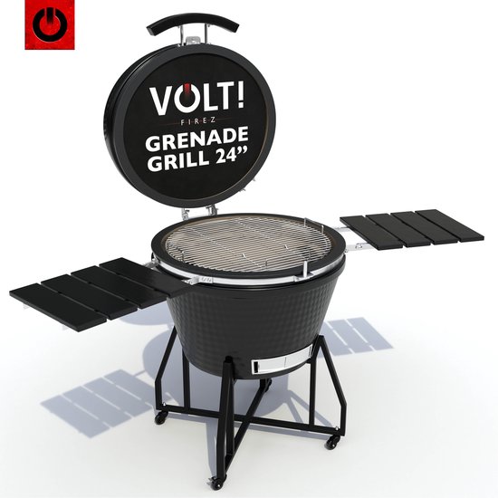 Foto: Volt kamado bbq 24 inch houtskoolbarbecues 63cm luxe afwerking