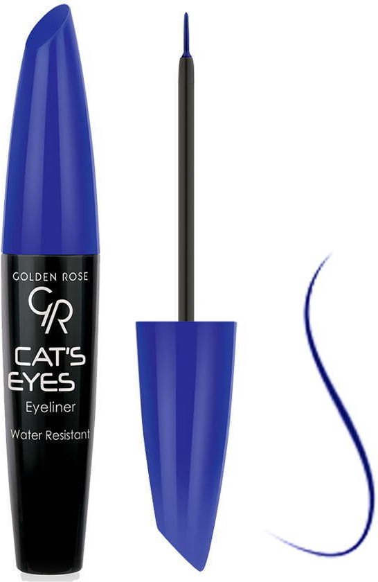 Golden Rose CATS EYES Matte BLUE EYELINER Waterproof dunne punt
