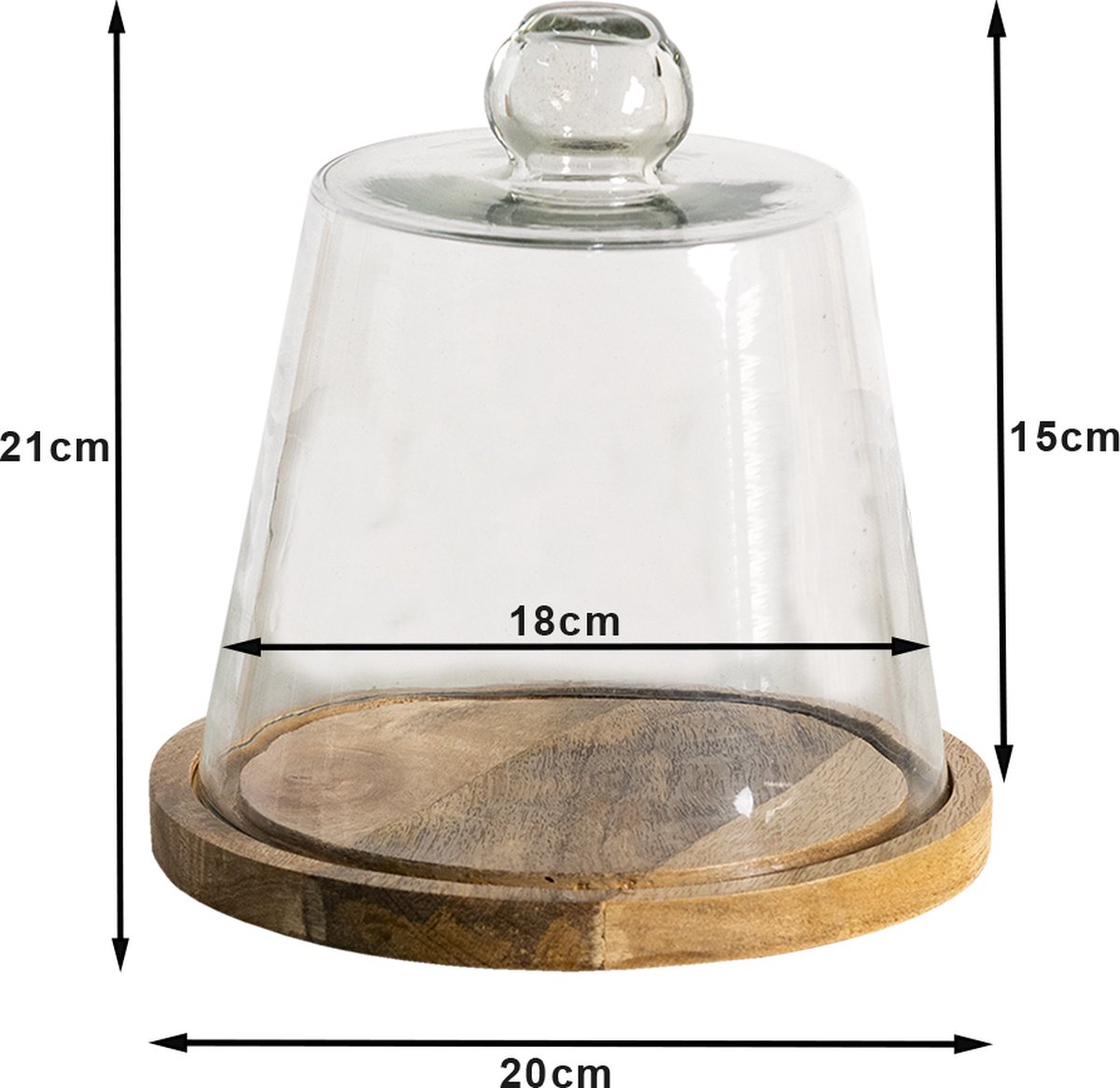 Cloche en verre (h)17x(d)21cm