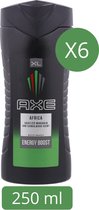Axe Africa 3-in-1 Douchegel - 6 x 250 ml - Voordeelverpakking