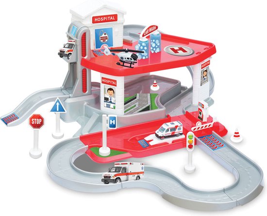 Ziekenhuisgarage - Garage speelgoed – Autogarage speelgoed - Auto speelgoed  jongens –... | bol.com