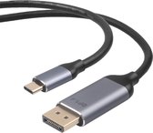 NÖRDIC USBC-N1216 USB-C naar DisplayPort 1.4 kabel - 8K30Hz - 32,4Gbps - 1.5m - Zwart