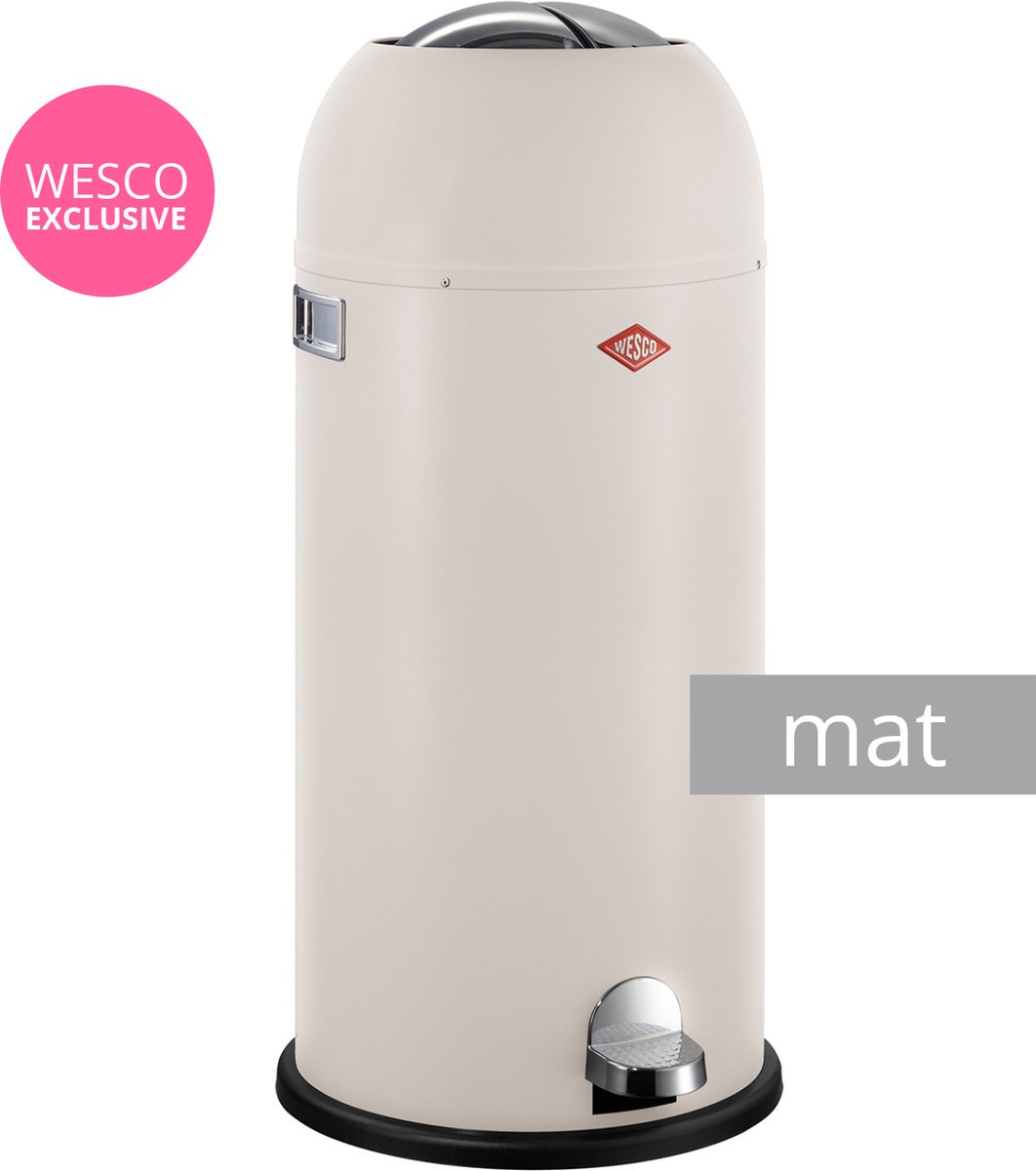 Prullenbak - Wesco Kickmaster Maxi Pedaalemmer - 40 l - Mat Zand