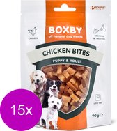 Boxby Chicken Bites - Hondensnacks - 15 x Kip Vis 90 g