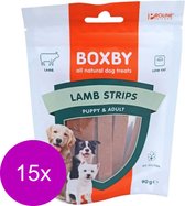 Boxby Lamb Strips Lam - Hondensnacks - 15 x 90 g