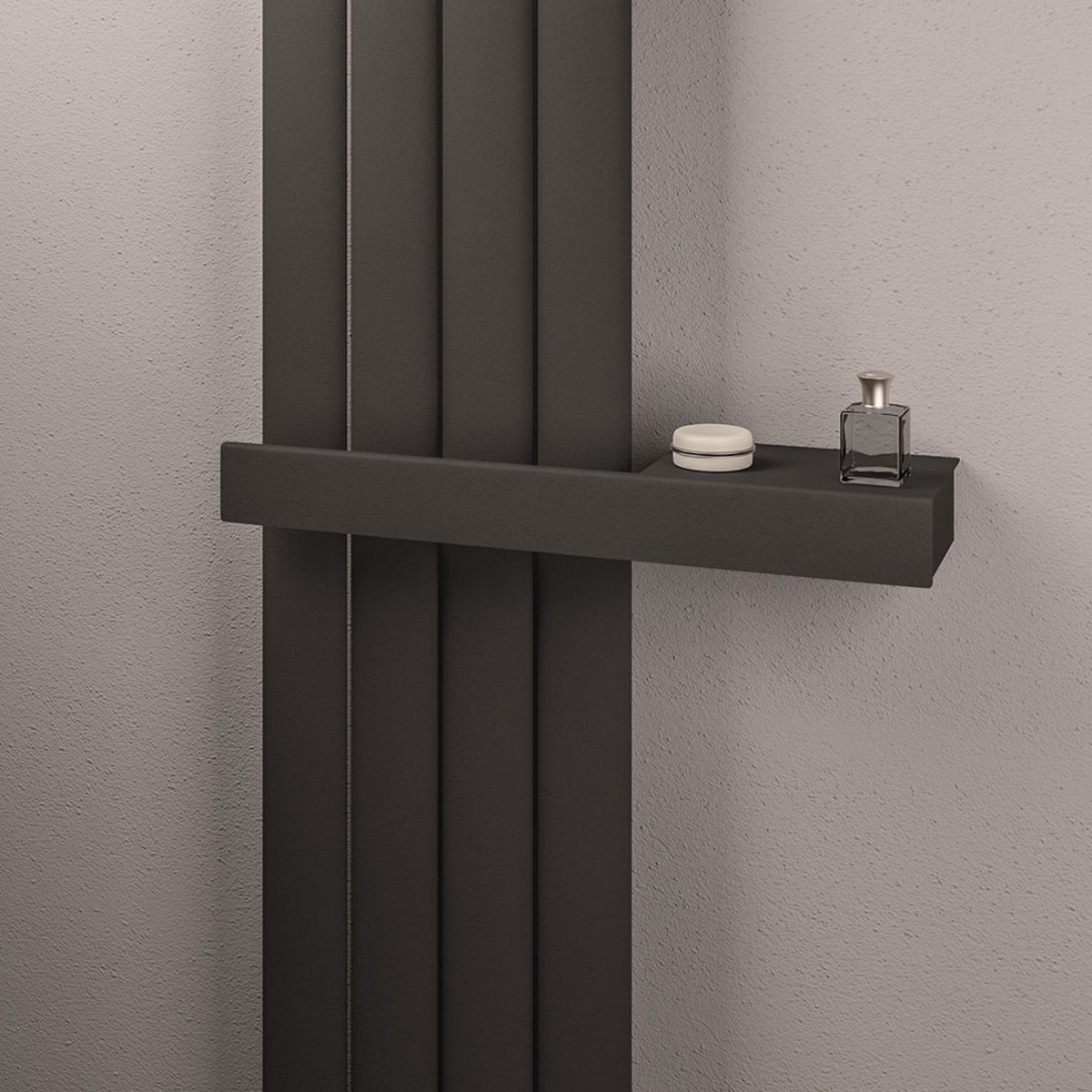 Eastbrook- Multifunctionele handdoekhanger Mat Antraciet 30cm rechts