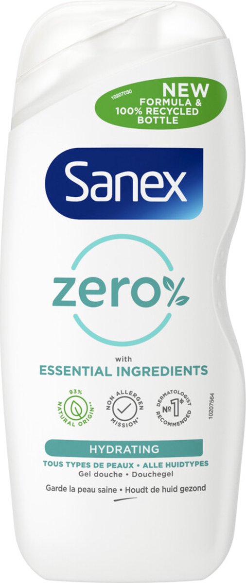4x Sanex Douchegel Zero% Normal Skin 250 ml