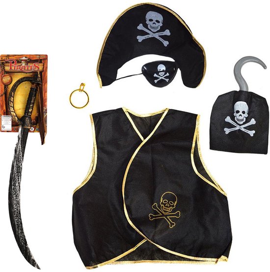 Kinderen speelgoed verkleed feest set in Piraten stijl thema 6-delig | bol.