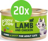 Edgard & Cooper Adult Chunks Lamb & Chicken 85 gram - 20 blikjes