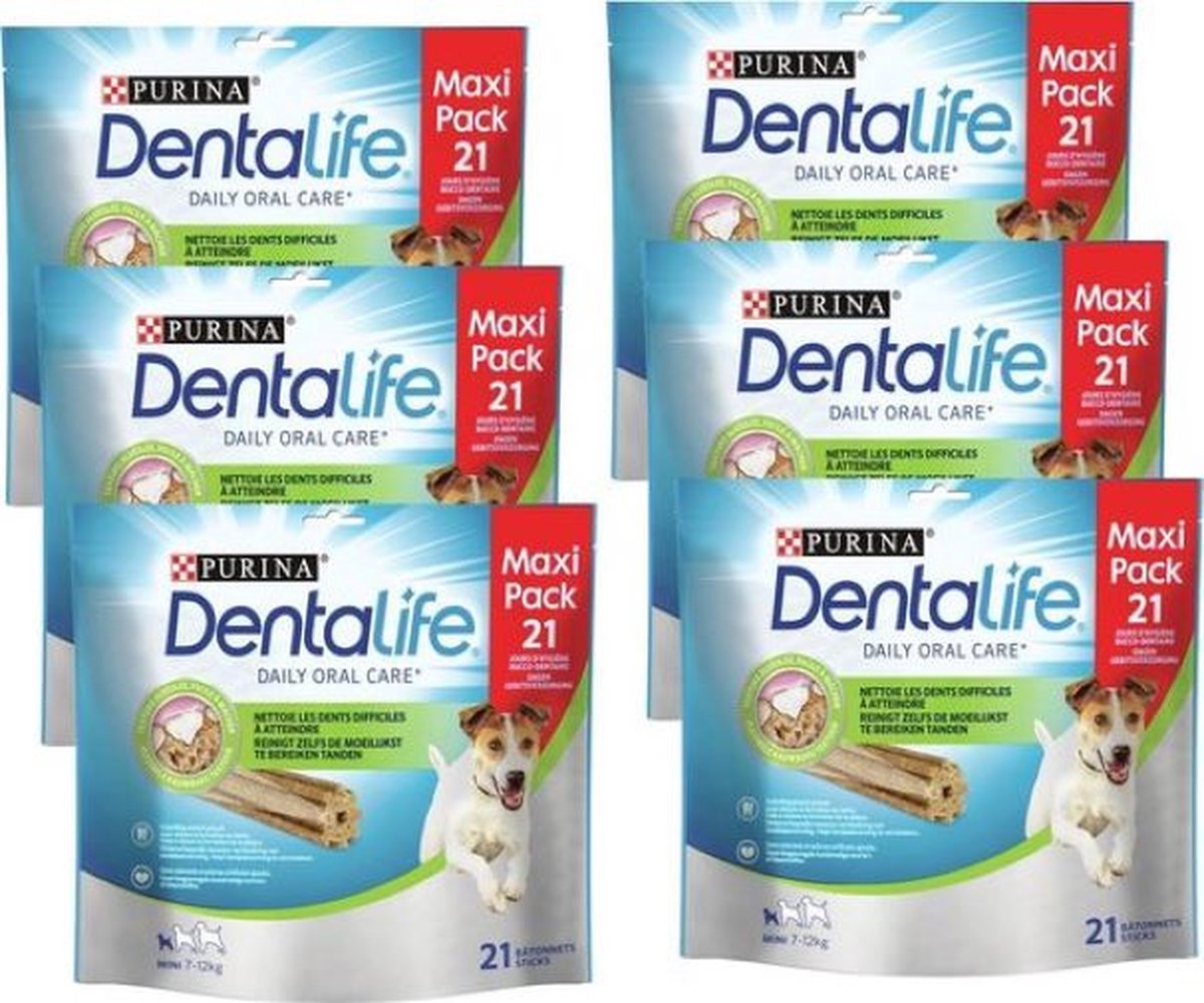 5x Purina Dentalife Daily Oral Care Small Loyalty Pack - Hondensnacks - 345g