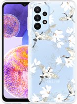 Hoesje Geschikt voor Samsung Galaxy A23 White Bird