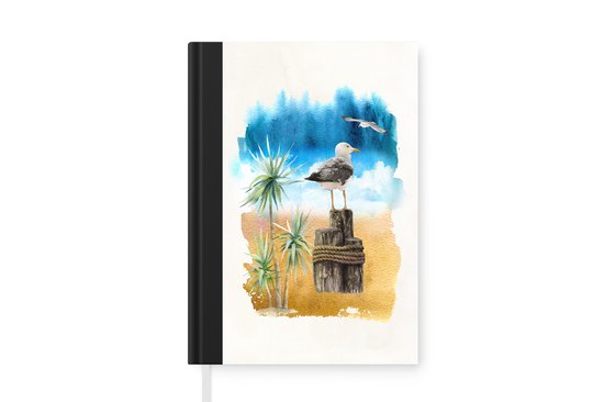 Carnet - Cahier d'écriture - Vogel - Arbre - Plage - Aquarelle - Carnet - Format A5 - Bloc-notes