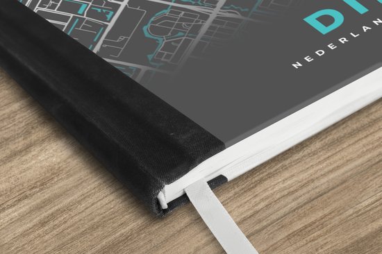 Carnet - Carnet d'écriture - Plan de la ville - Diemen - Grijs - Blauw - Carnet - Format A5 - Bloc-notes - Carte