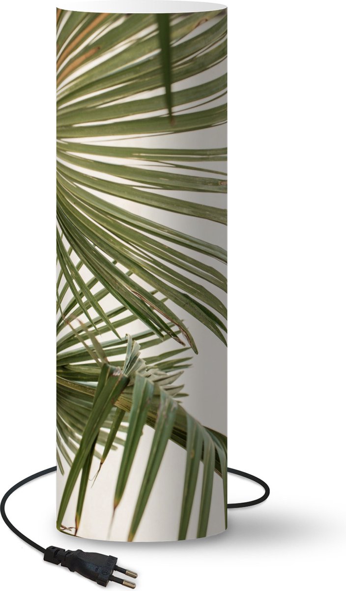 Lamp - Nachtlampje - Tafellamp slaapkamer - Palmboom - Lucht - Bladeren - 70 cm hoog - Ø22.3 cm - Inclusief LED lamp