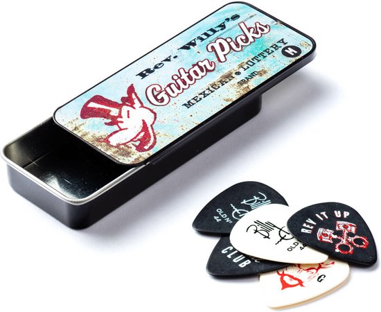 Jim Dunlop - Rev. Willy's Medium plectrums met opbergblikje