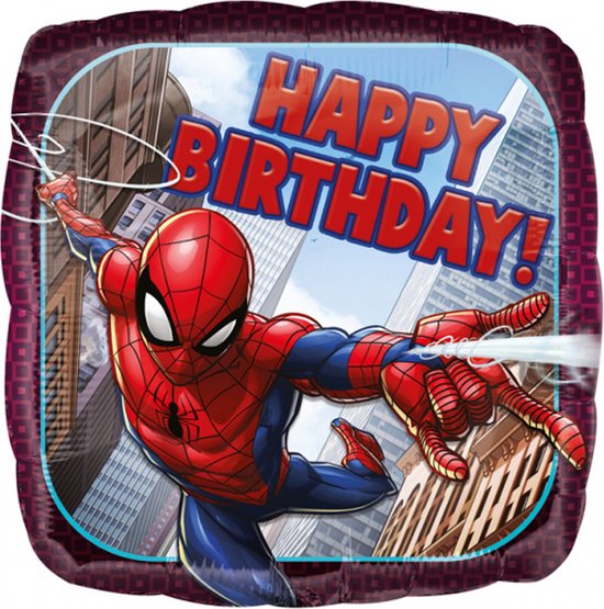 AMSCAN - Vierkante aluminium Spider Man ballon