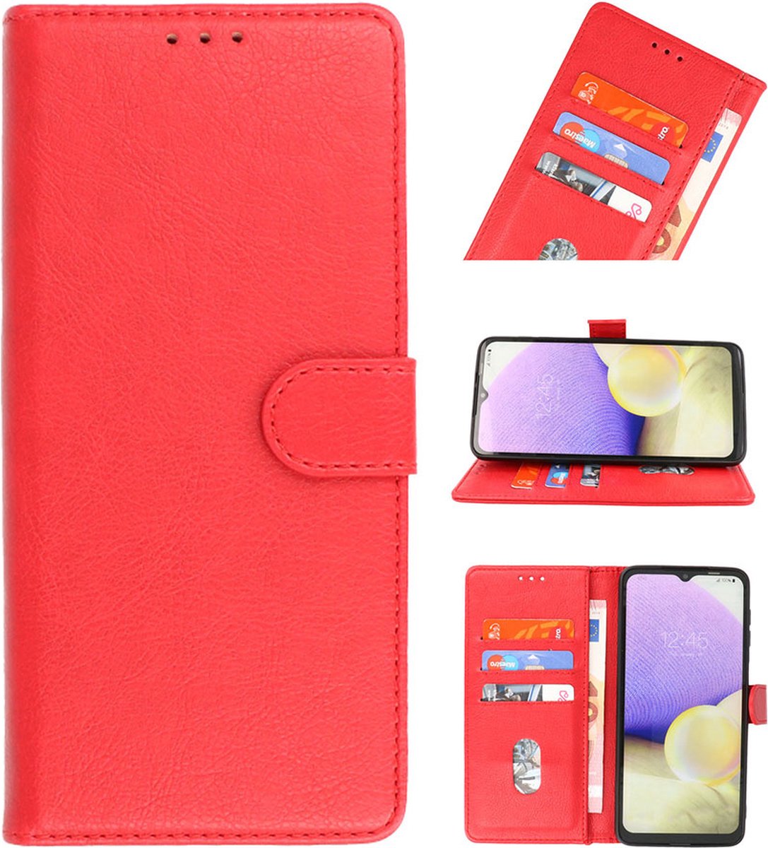 MP Case hoesje book case style voor Samsung Galaxy A03 Core wallet case - Rood