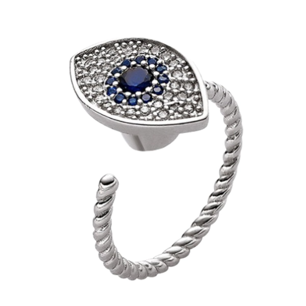 Anxiety Ring - (Draairing Oog) - Stress Ring - Fidget Ring - Anxiety Ring For Finger - Draaibare Ring Dames - Spinning Ring - Spinner Ring - Zilver 925