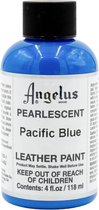 Angelus Leather Acrylic Paint - textielverf voor leren stoffen - acrylbasis - 118ml - Parelmoer Blauw